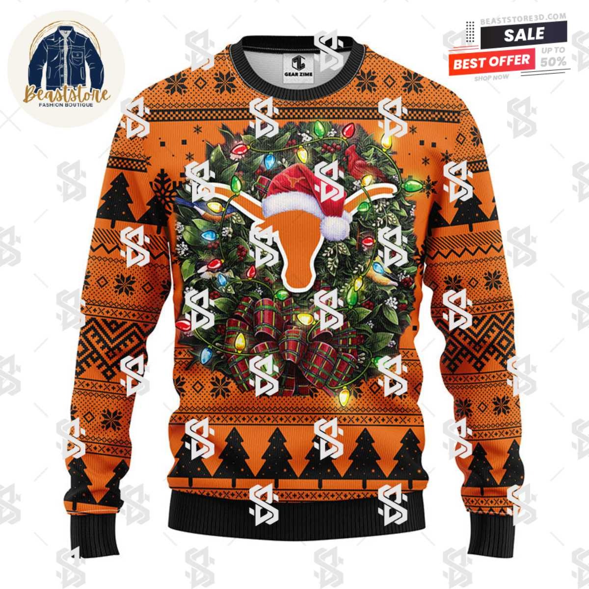 Texas Longhorns Christmas Ugly Sweater