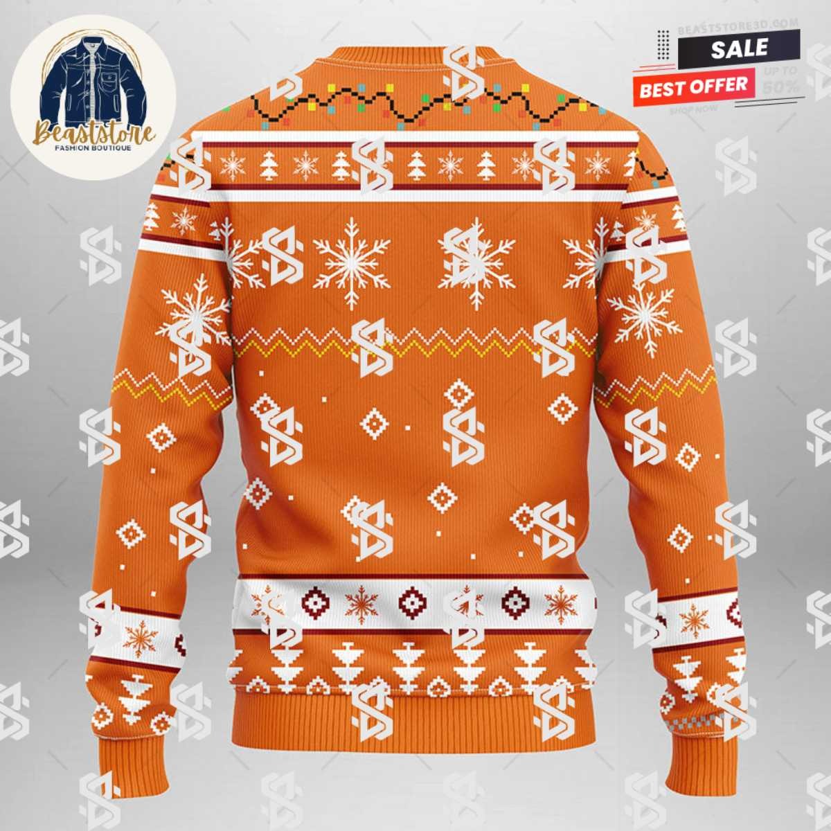 Texas Longhorns Funny Grinch Christmas Ugly Sweater