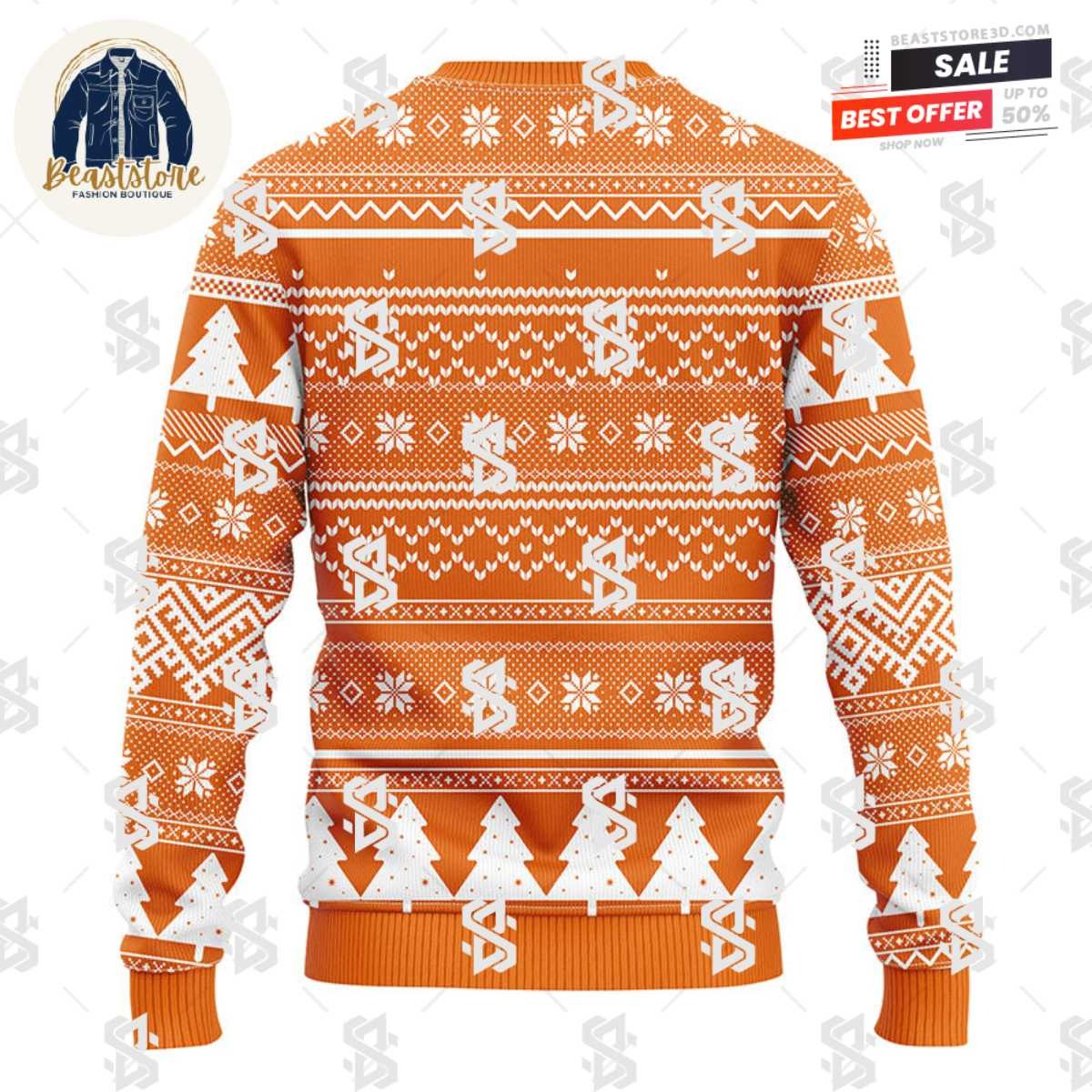 Texas Longhorns Grateful Dead Ugly Christmas Fleece Sweater