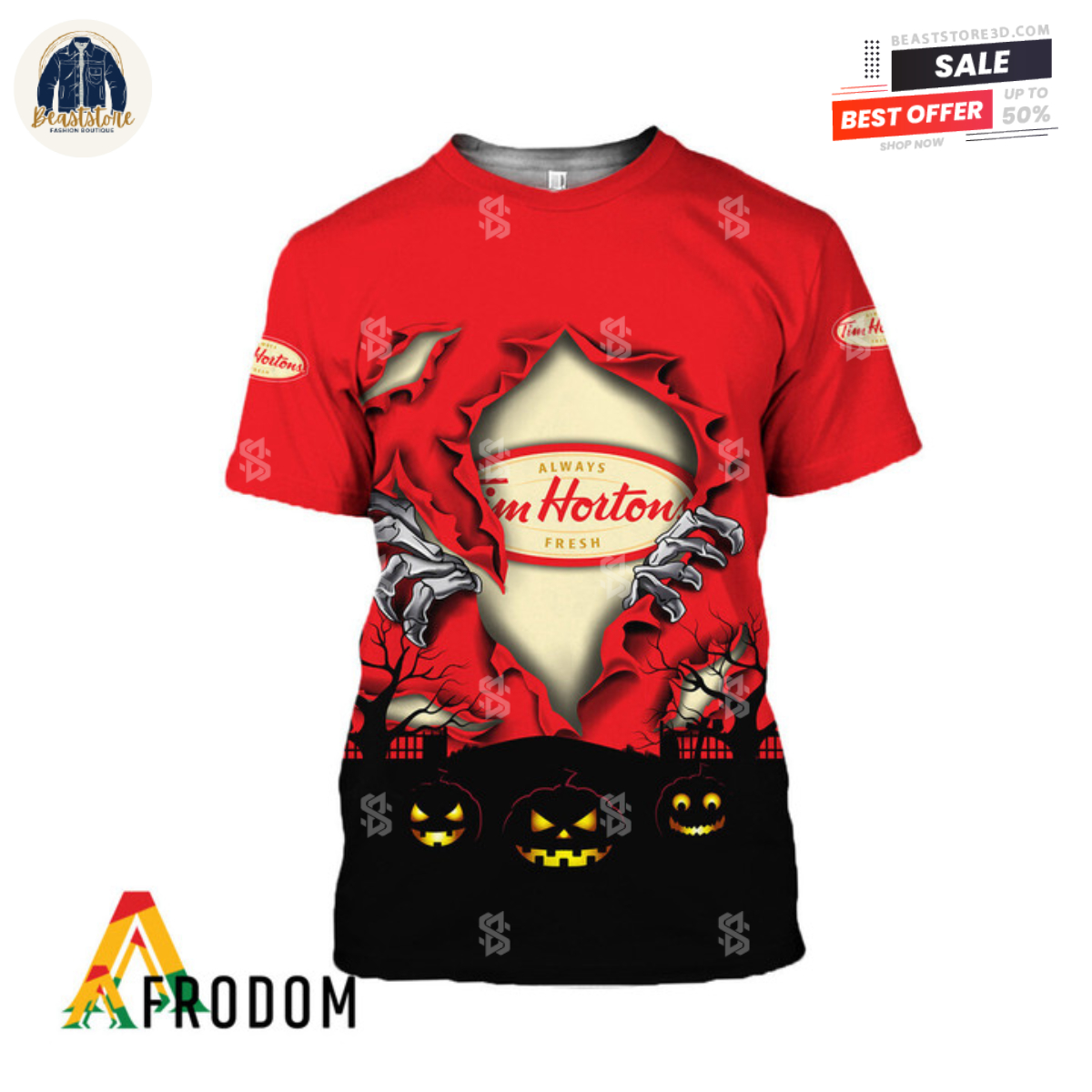 Tim Hortons Horror Night Halloween T-shirt 3D