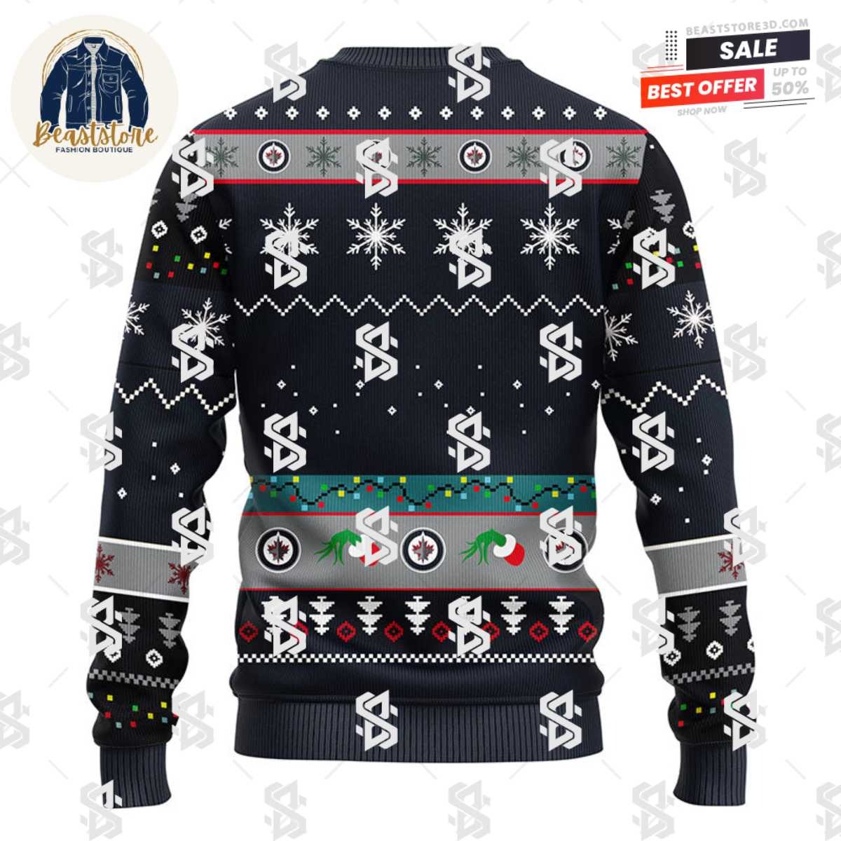 Winnipeg Jets Grinch Christmas Ugly Sweater