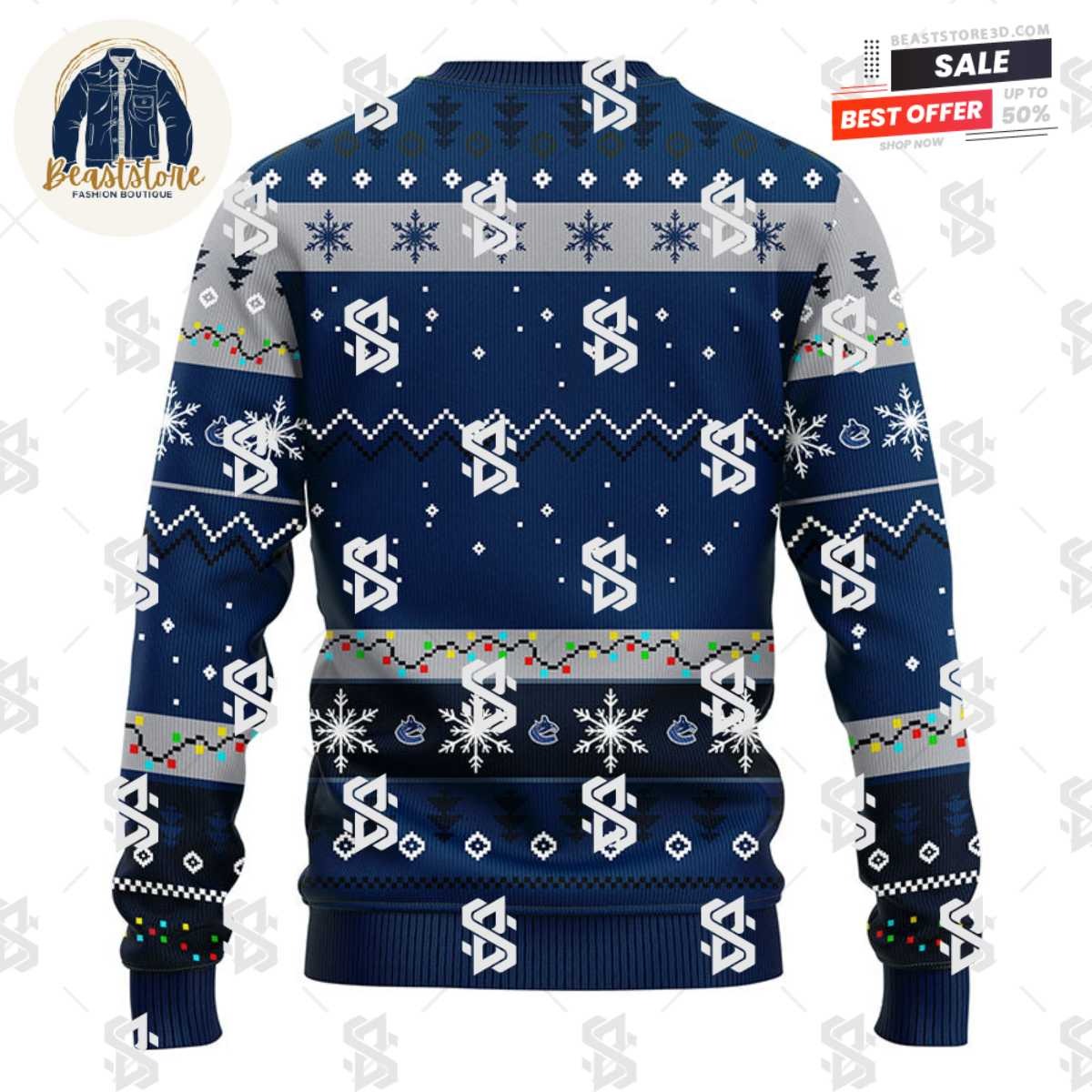 Winnipeg Jets Hohoho Mickey Christmas Ugly Sweater