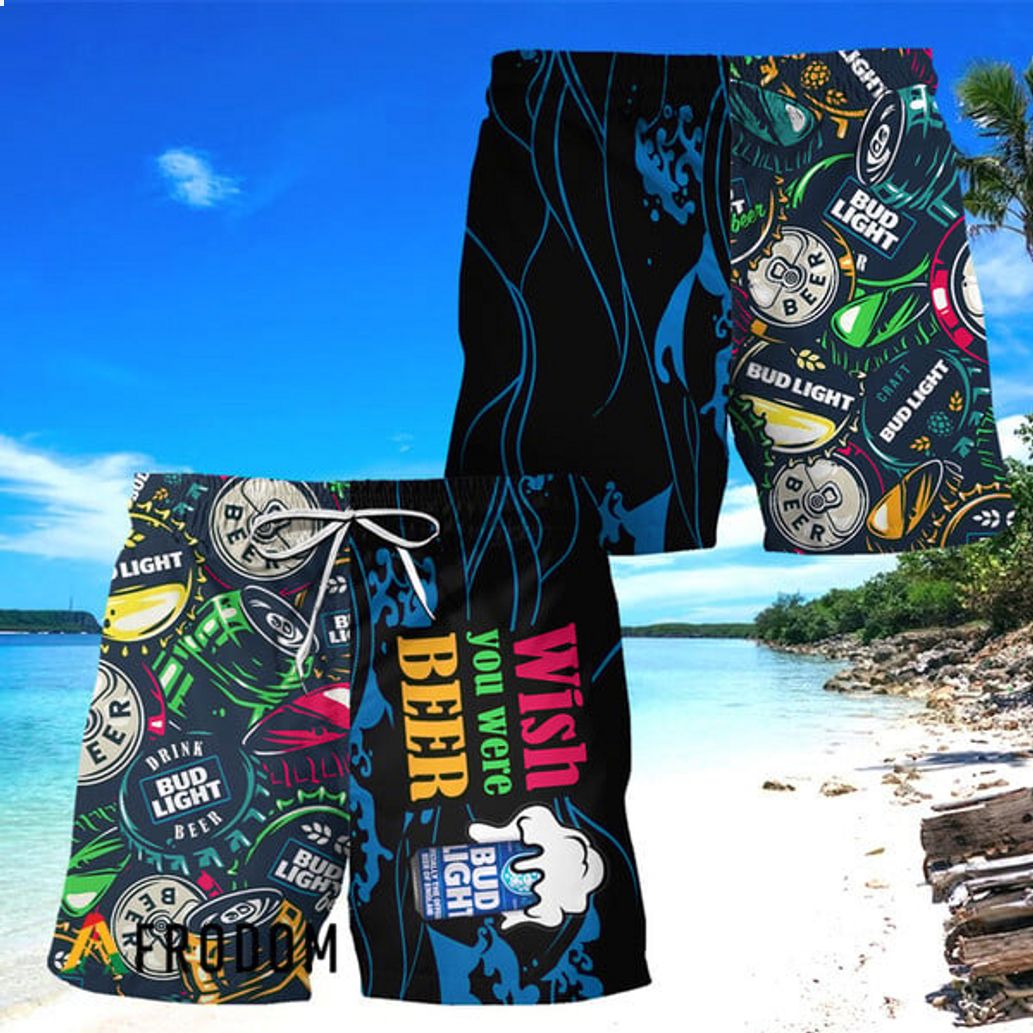 Bud Light Wish You Were Beer Hawaiian Short