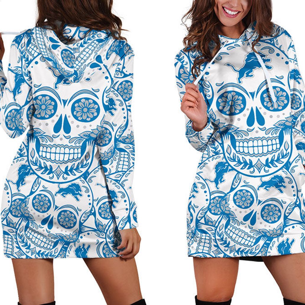 Detroit Lions Hoodie Dress - Beaststore3d