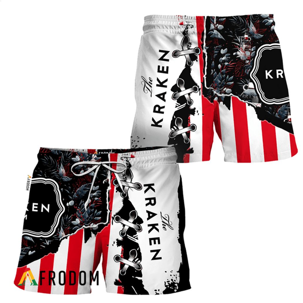 Kraken Rum Vintage Tropical Flower Hawaiian Short