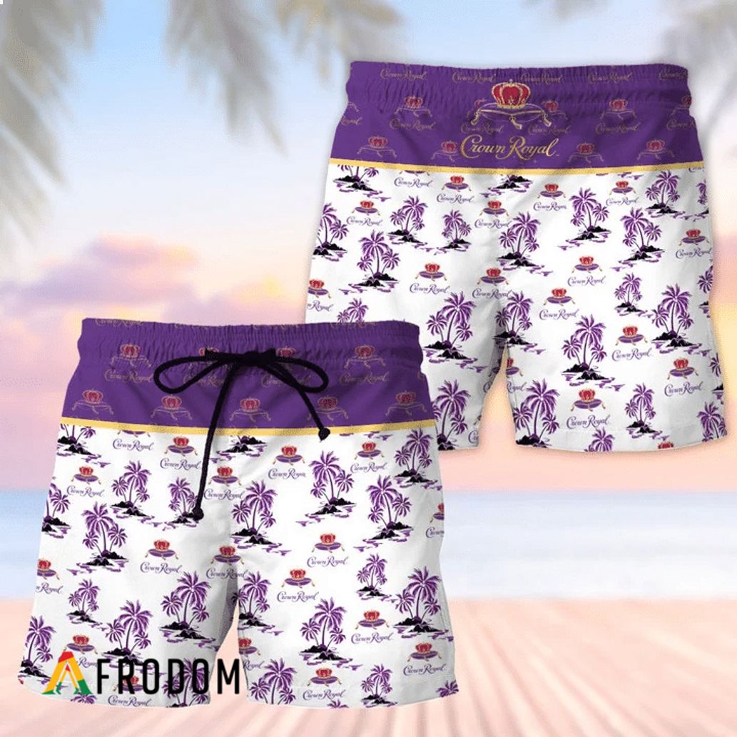 Leaves Crown Royal Tropical Palms Hawaiian Short