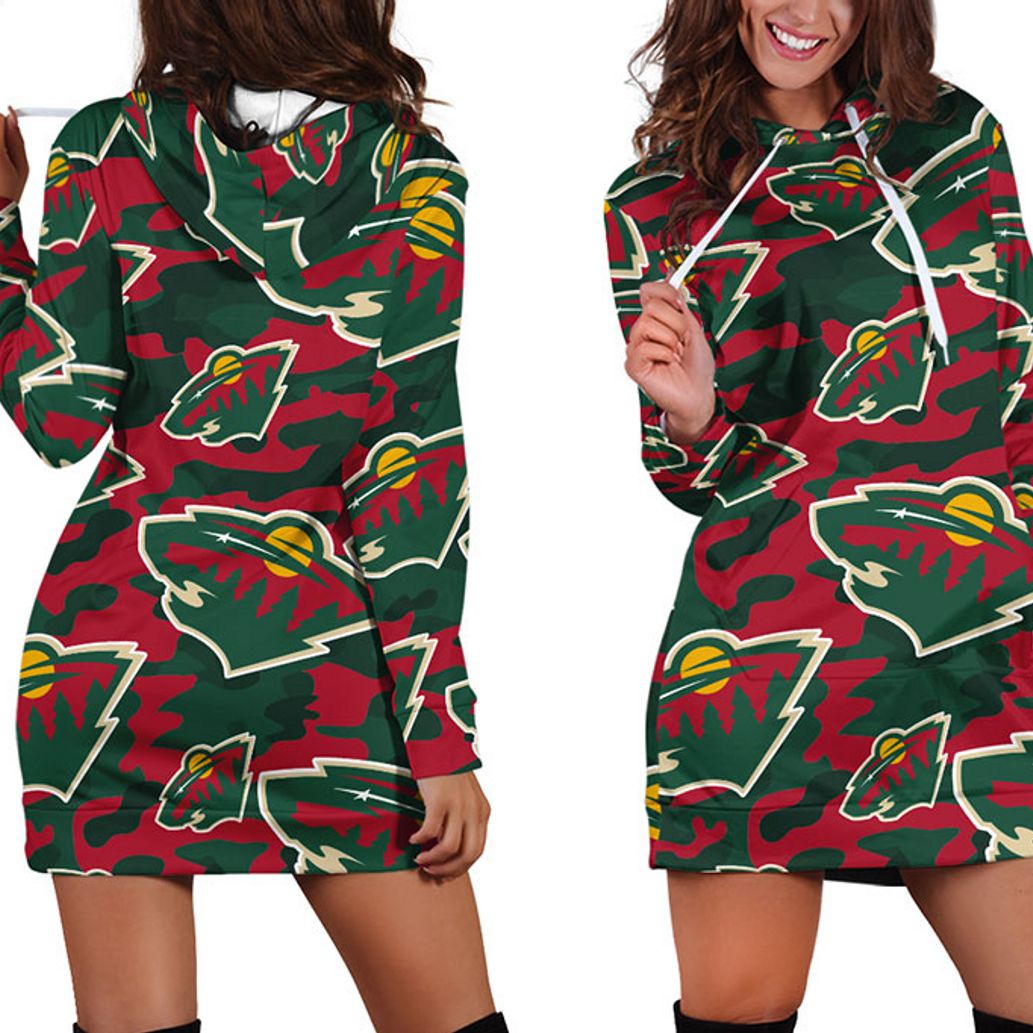 NHL Minnesota Wild Green Hoodie Dress