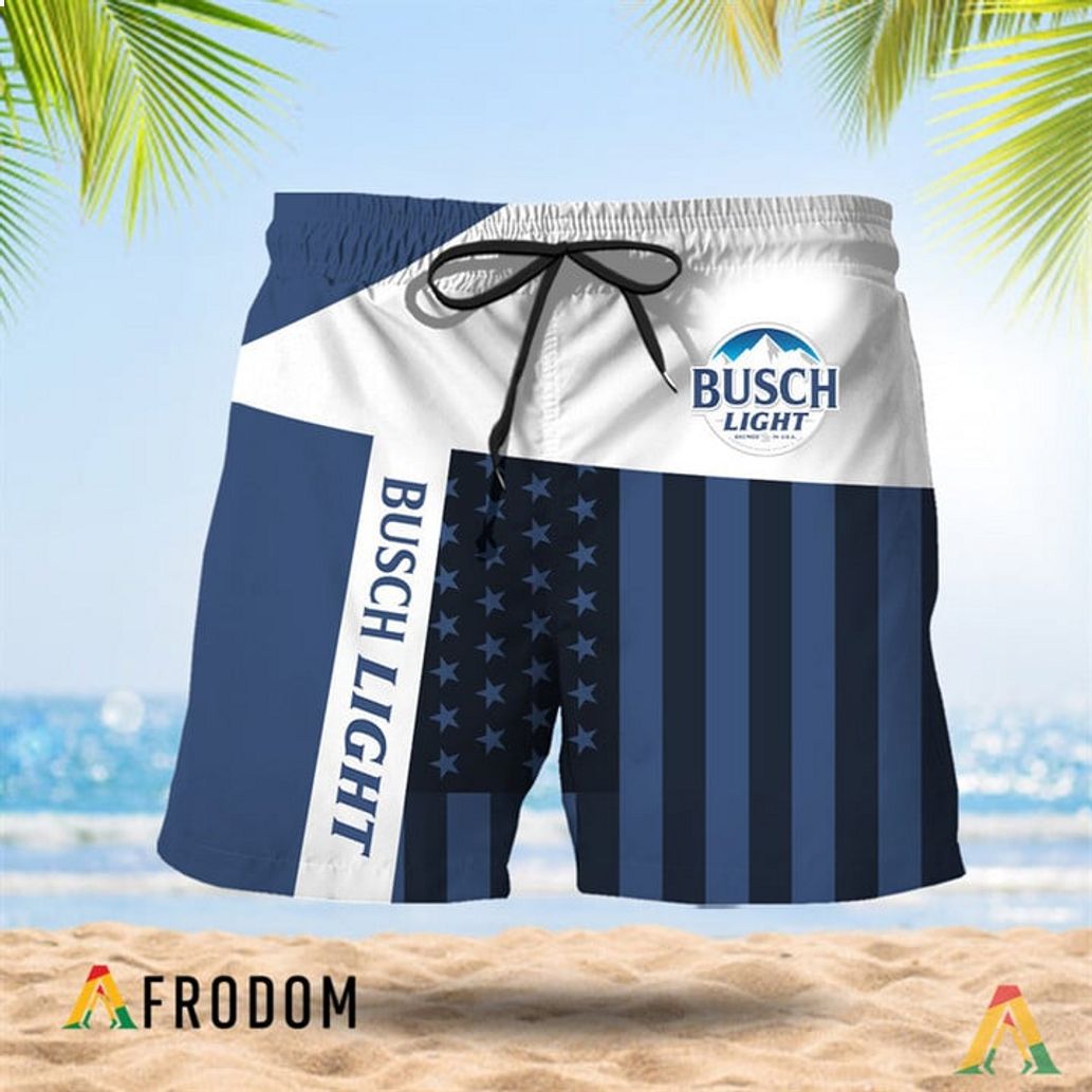 Patch Busch Light American Flag Hawaiian Short