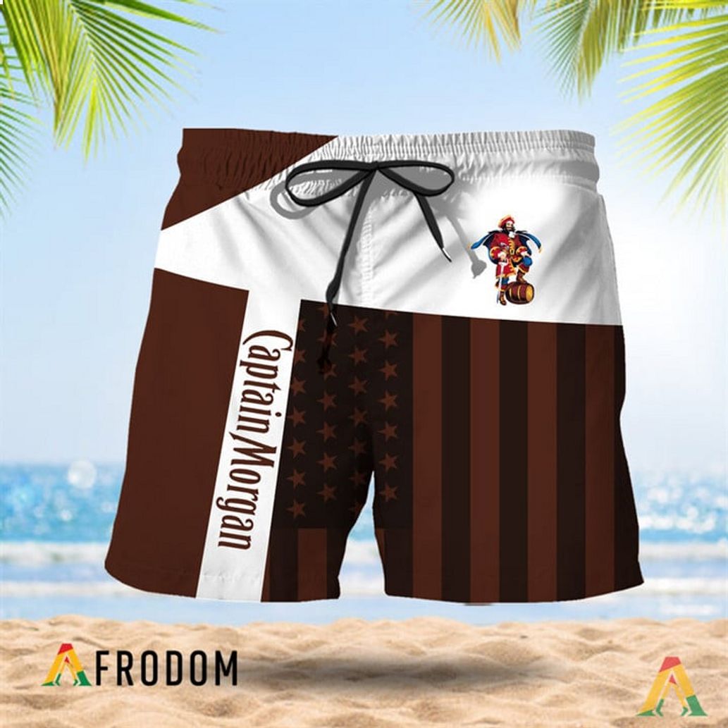 Patch Captain Morgan American Flag Hawaiian Short