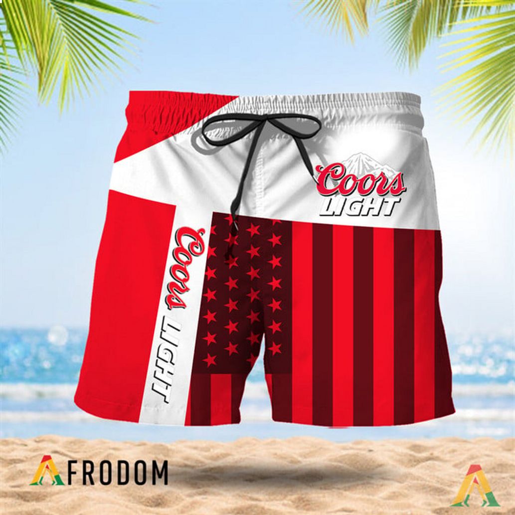 Patch Coors Light American Flag Hawaiian Short