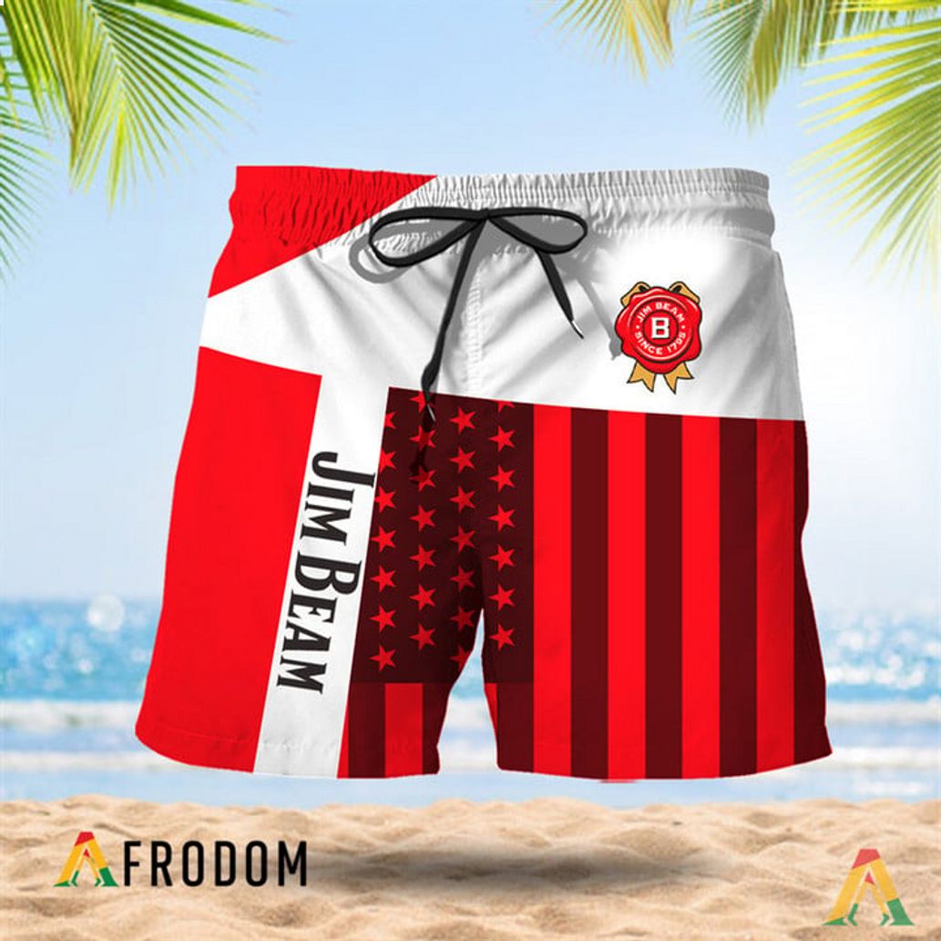 Patch Jim Beam American Flag Hawaiian Short