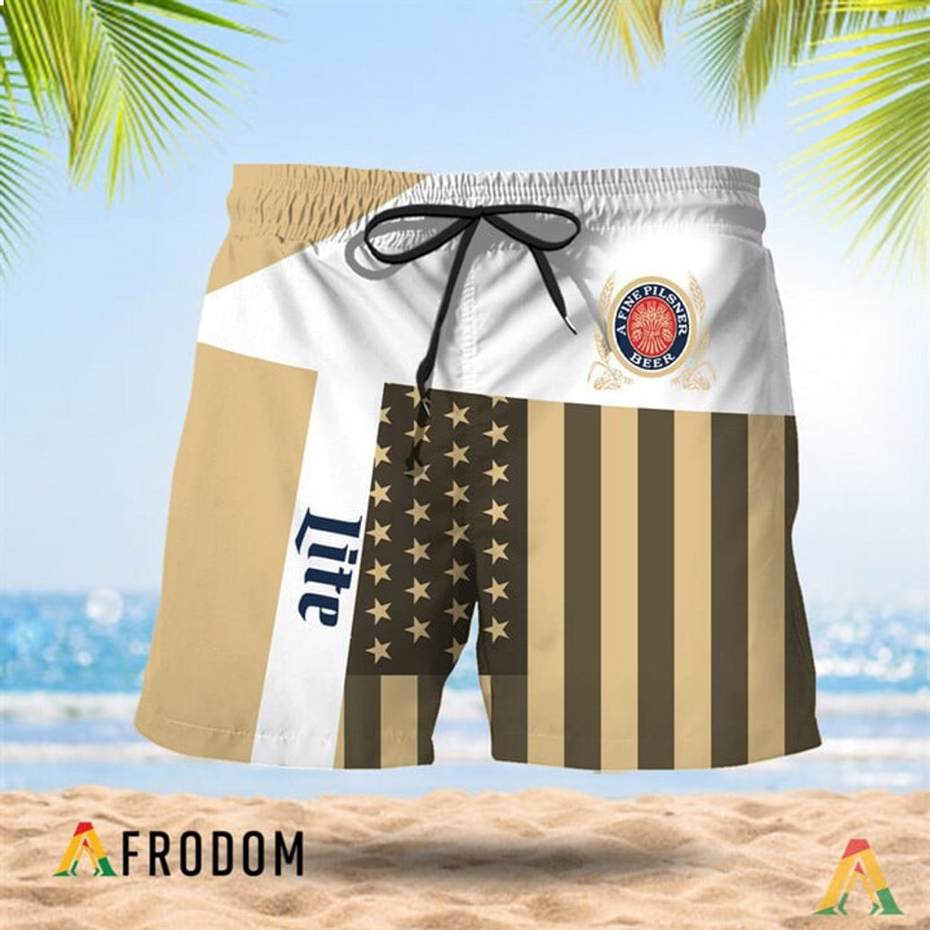 Patch Miller Lite American Flag Hawaiian Short