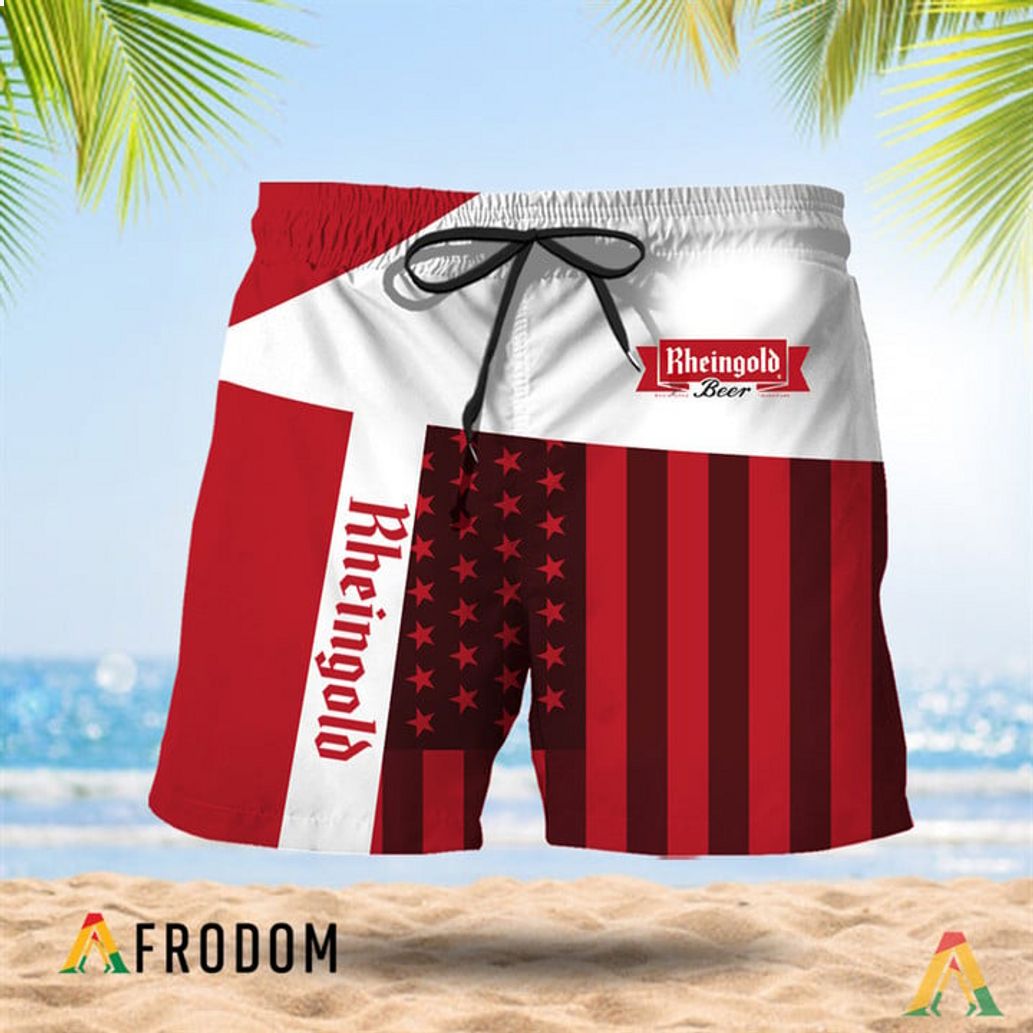Patch Rheingold Beer American Flag Hawaiian Short
