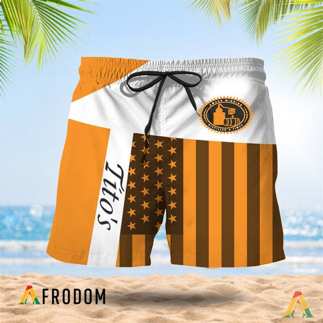 Patch Tito’s Vodka American Flag Hawaiian Short