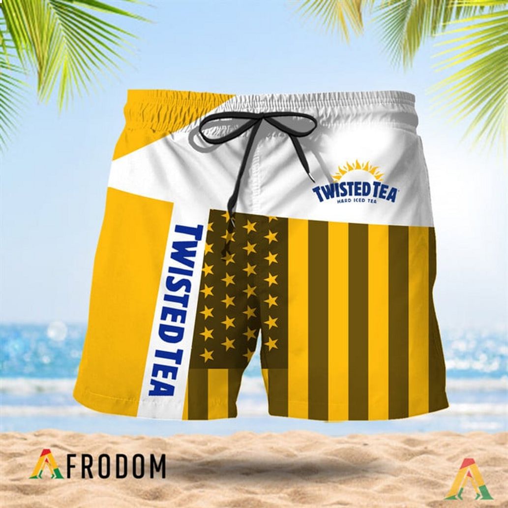Patch Twisted Tea American Flag Hawaiian Short