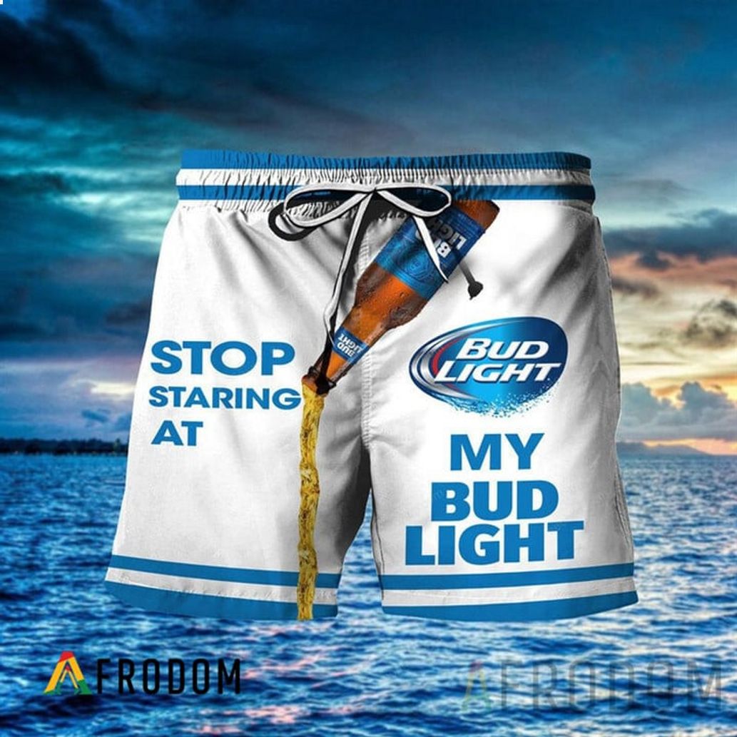 Stop Staring At My Bud Light Hawaiian Short
