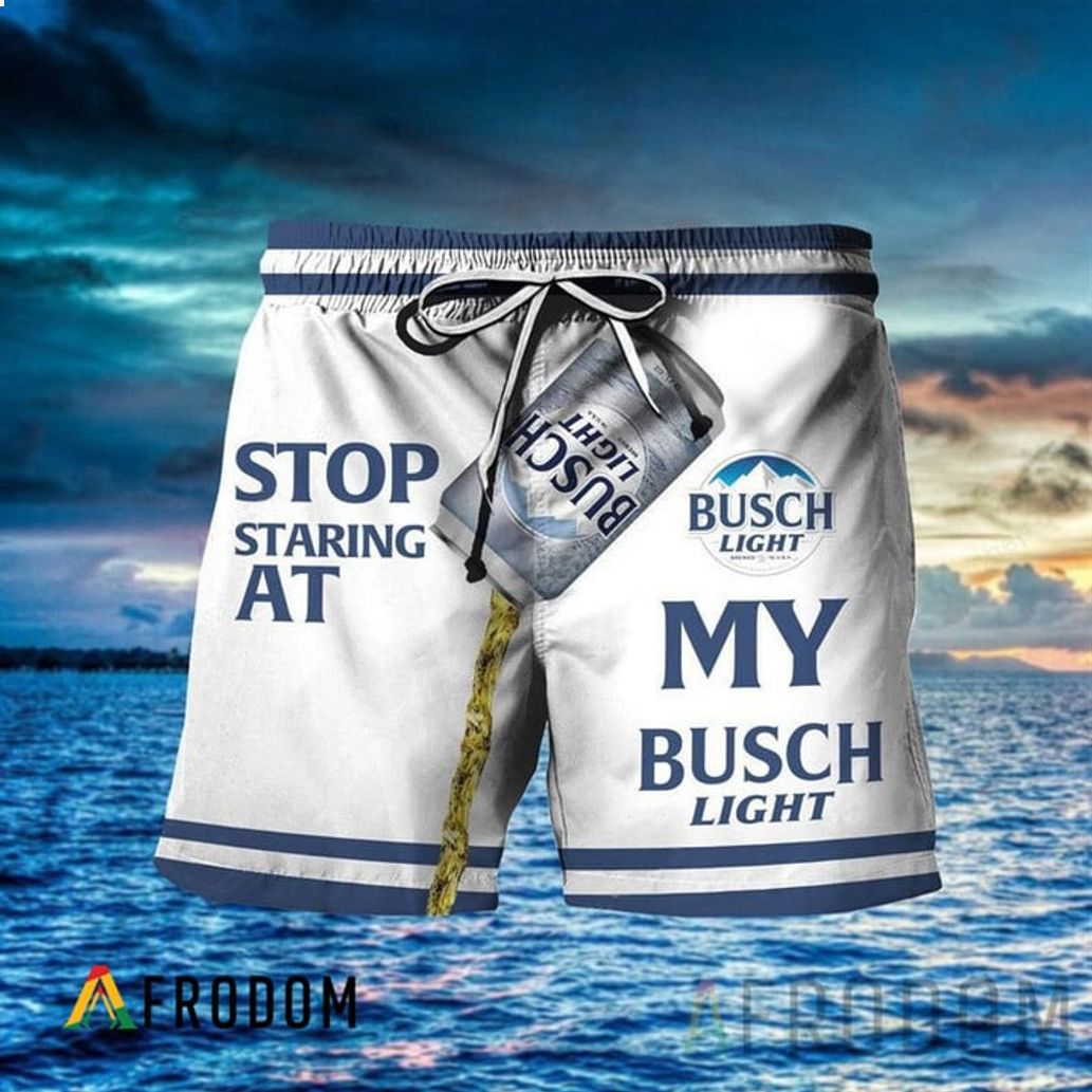 Stop Staring At My Busch Light Hawaiian Short