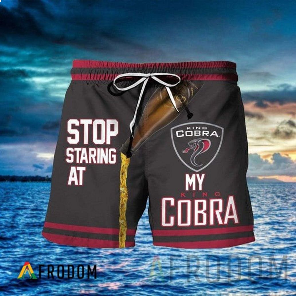 Stop Staring At My King Cobra Beer Hawaiian Short