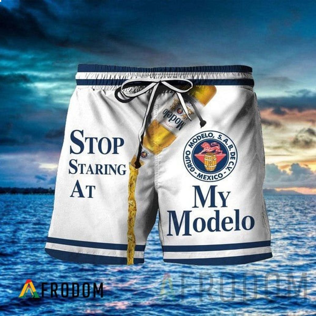 Stop Staring At My Modelo Hawaiian Short