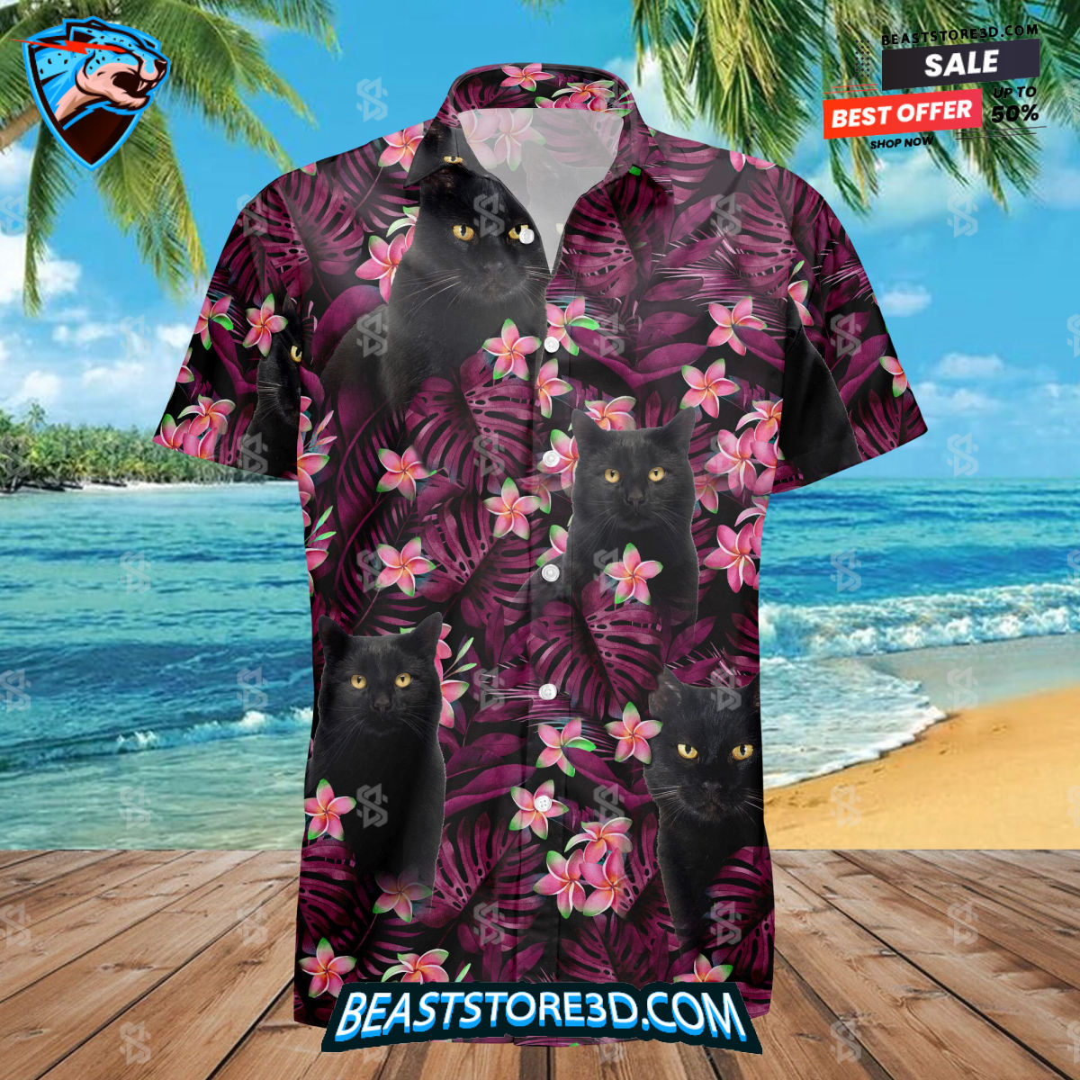 Black Cat Lover Aloha Hawaiian Shirt 1697613638799 CluLi.jpg