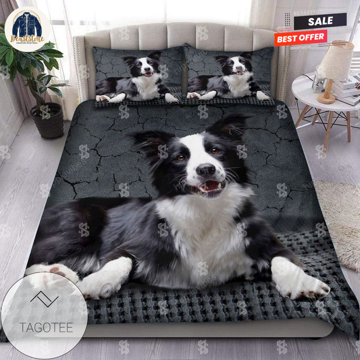 Border Collies Dog Animal Bedding Set