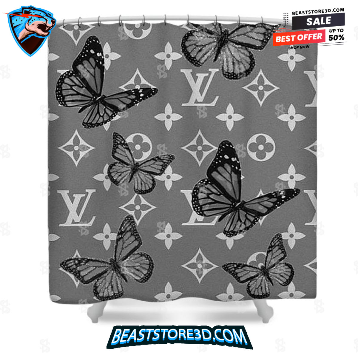 Butterfly Louis Vuitton Art Shower Curtain