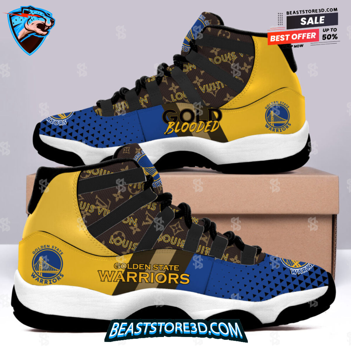 Golden State Warriors Louis Vuitton Jordan Retro 11 Sneaker