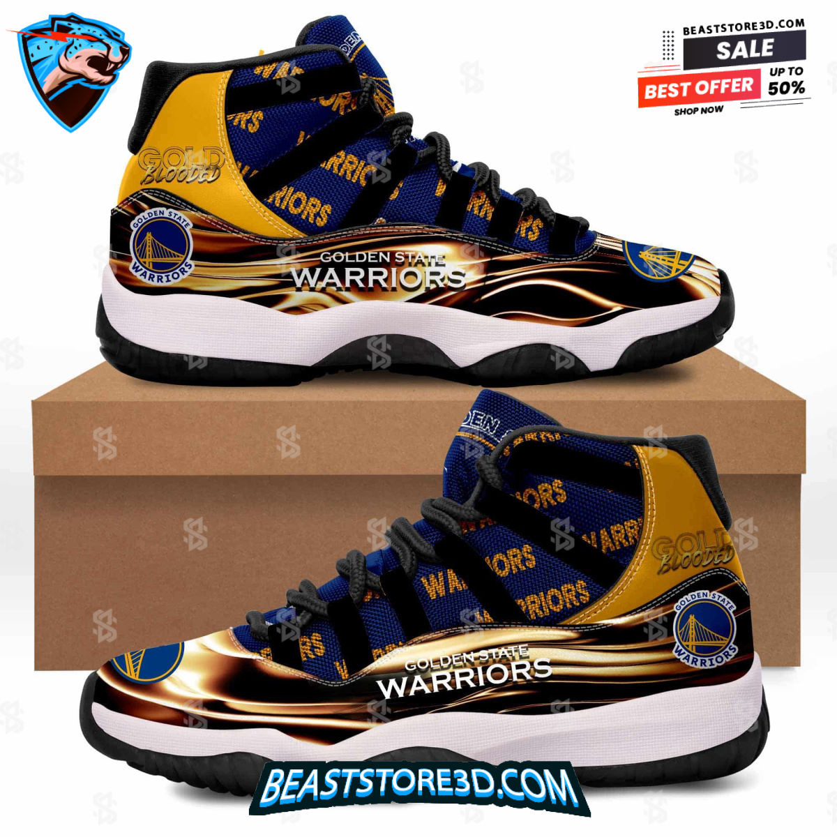 Golden State Warriors NBA Champions Air Jordan Retro 11 Shoes