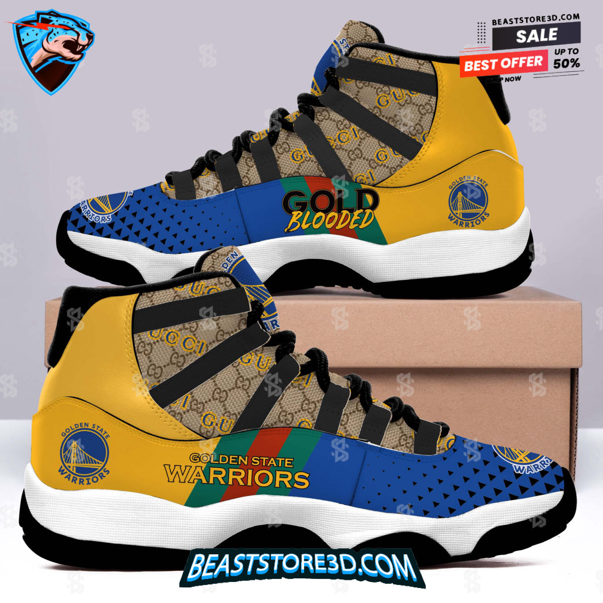 Golden State Warriors x Gucci Gold Blooded Air Jordan Retro 11 Sneakers 1697888686127 lULbM.jpg