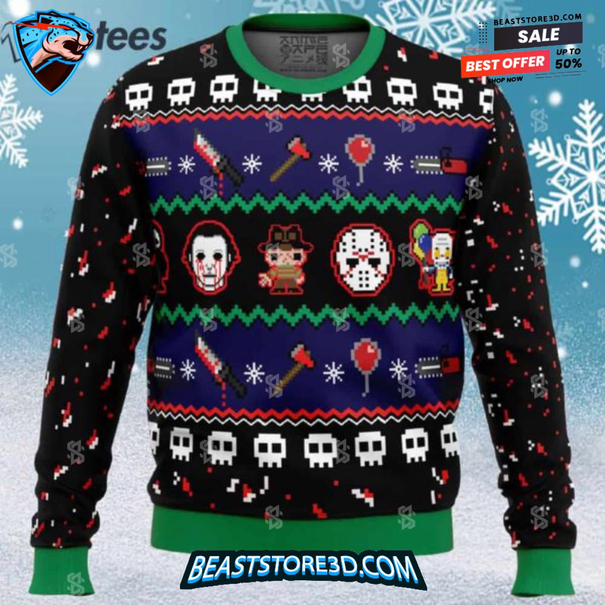 Happy Horrordays Ugly Christmas Sweater