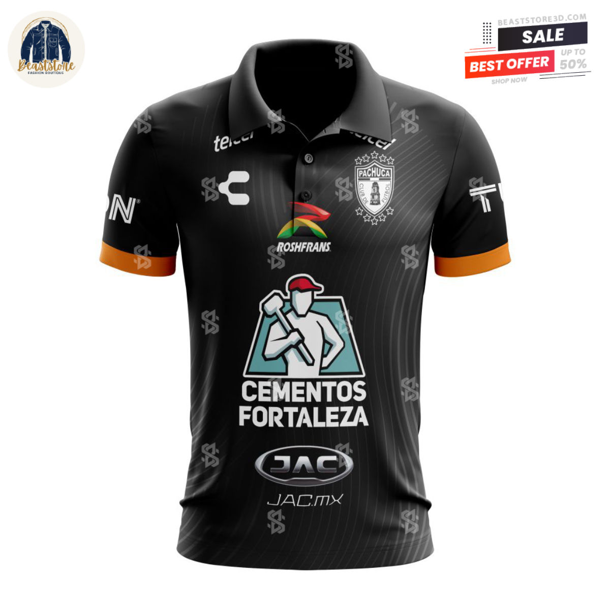 LIGA MX CF Pachuca Away Custom Polo Shirt
