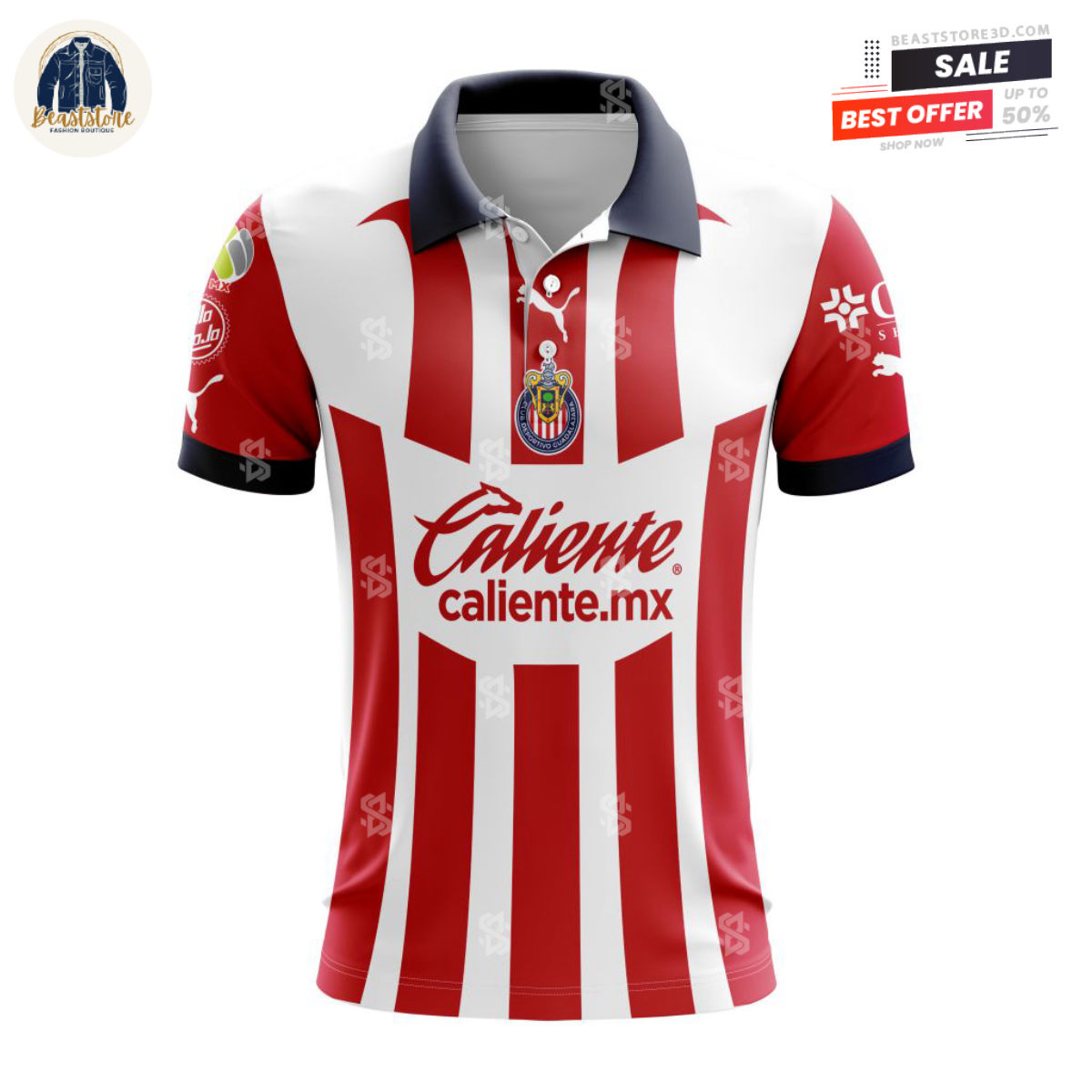LIGA MX Chivas De Guadalajara Custom Polo Shirt