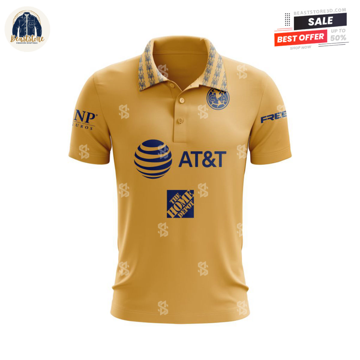 LIGA MX Club America Homet Custom Polo Shirt