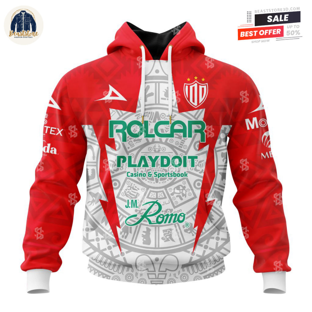 LIGA MX Club Necaxa Aztec Rolcar Polo Shirt