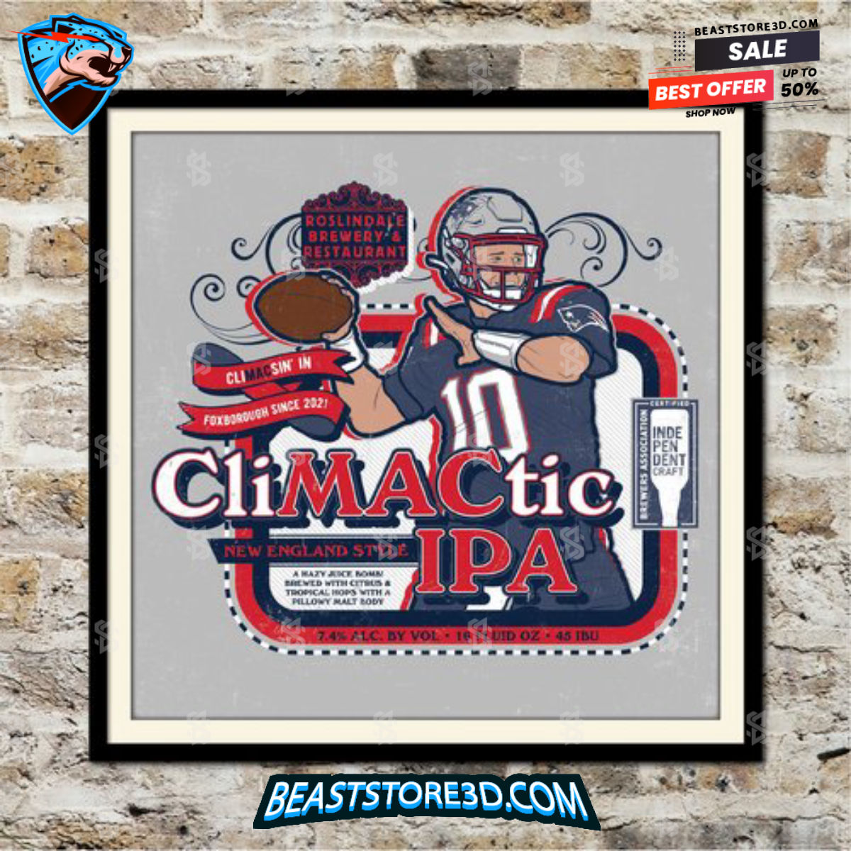 Mac Jones New England Patriots Fake Craft Beer Label Print 1697116520819 TV1AN.jpg