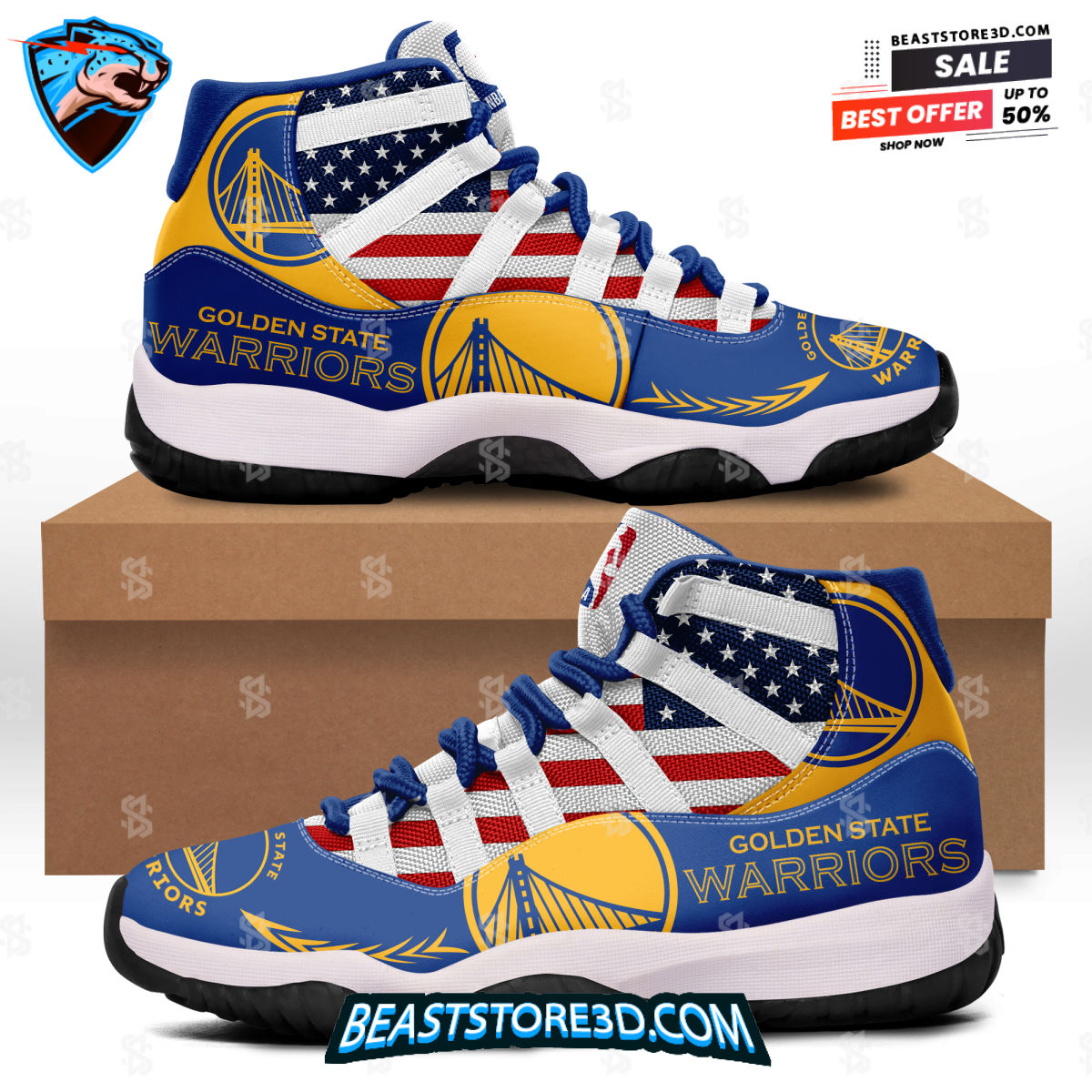 NBA Golden State Warriors USA Air Jordan 11 Shoes