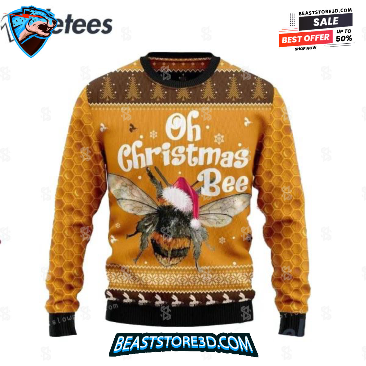 Oh Christmas Bee Hat Ugly Sweater