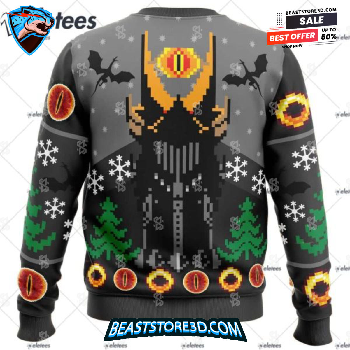 One Christmas to Rule Them All The Lord of the Rings Ugly Christmas Sweater