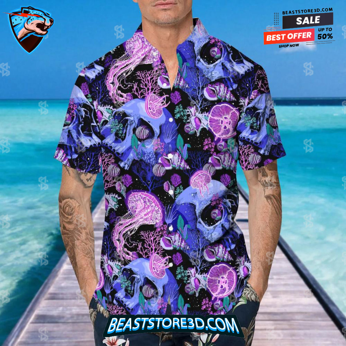 Purple Jellyfish Skull Aloha Hawaiian Shirt 1697613779471 iplMm.jpg