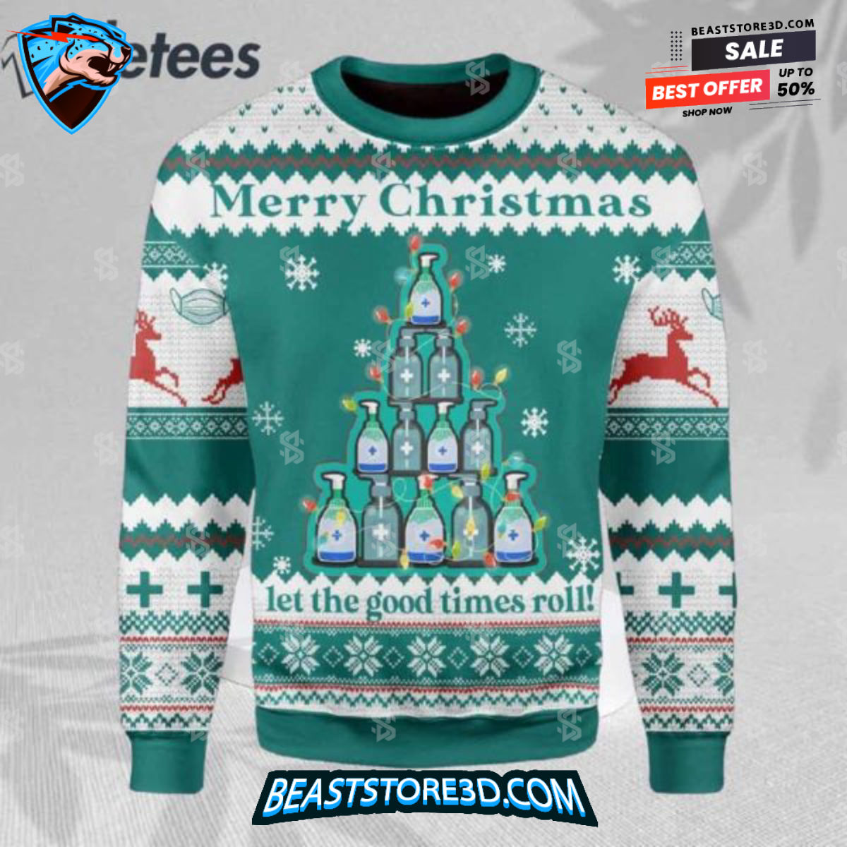 Sanitizer Ugly Christmas Sweater