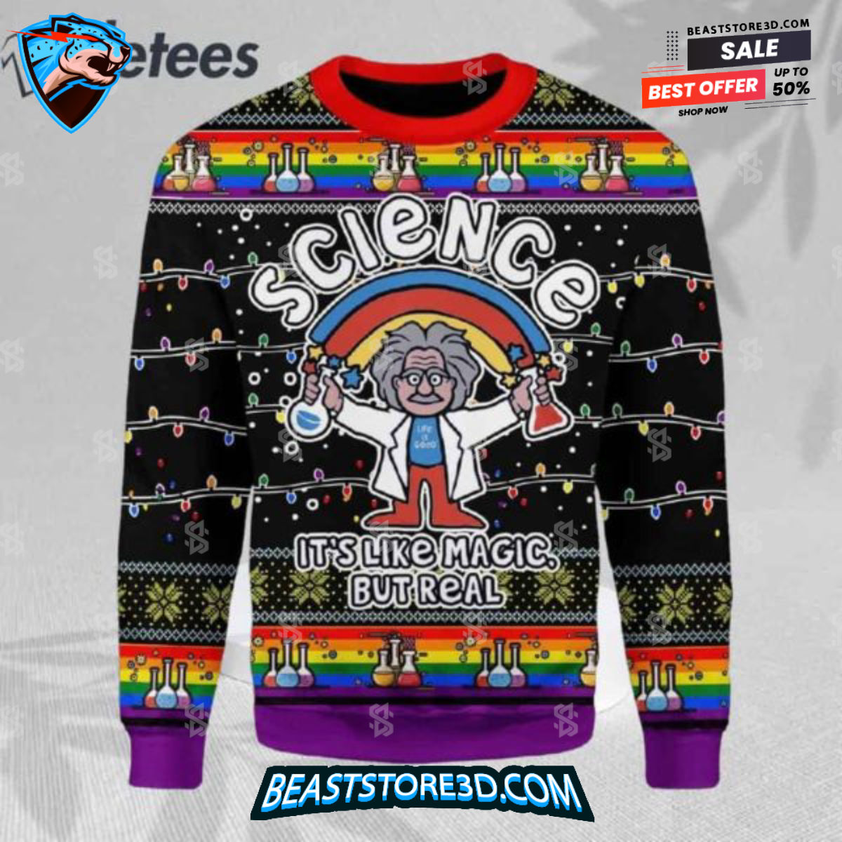 Science LGBT Ugly Christmas Sweater
