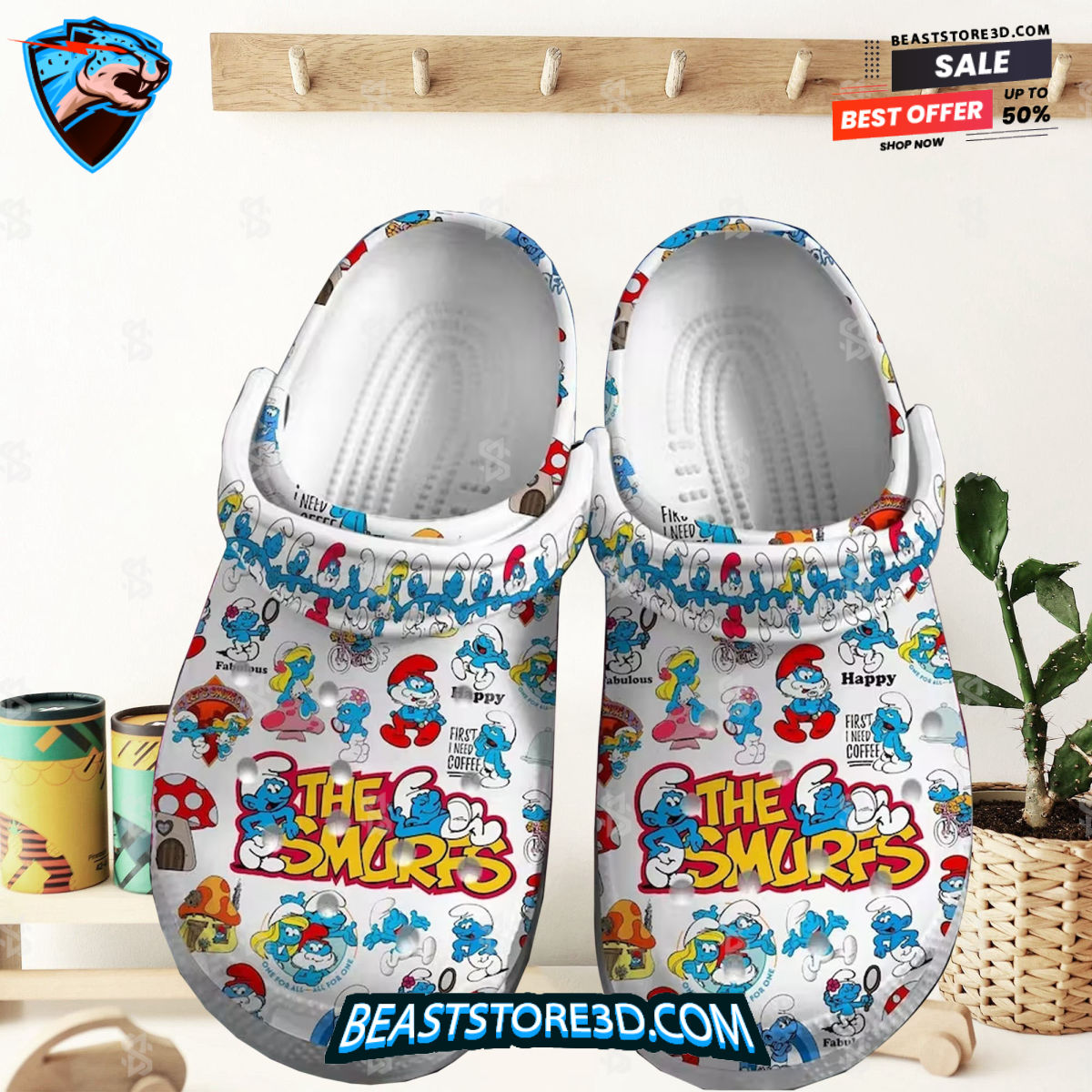 The Smurfs Caroon Crocs Crocband Shoes