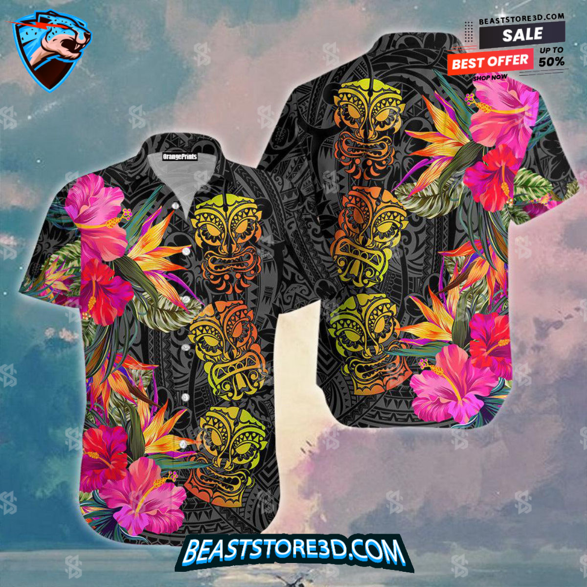 Tiki Awesome Aloha Hawaiian Shirt