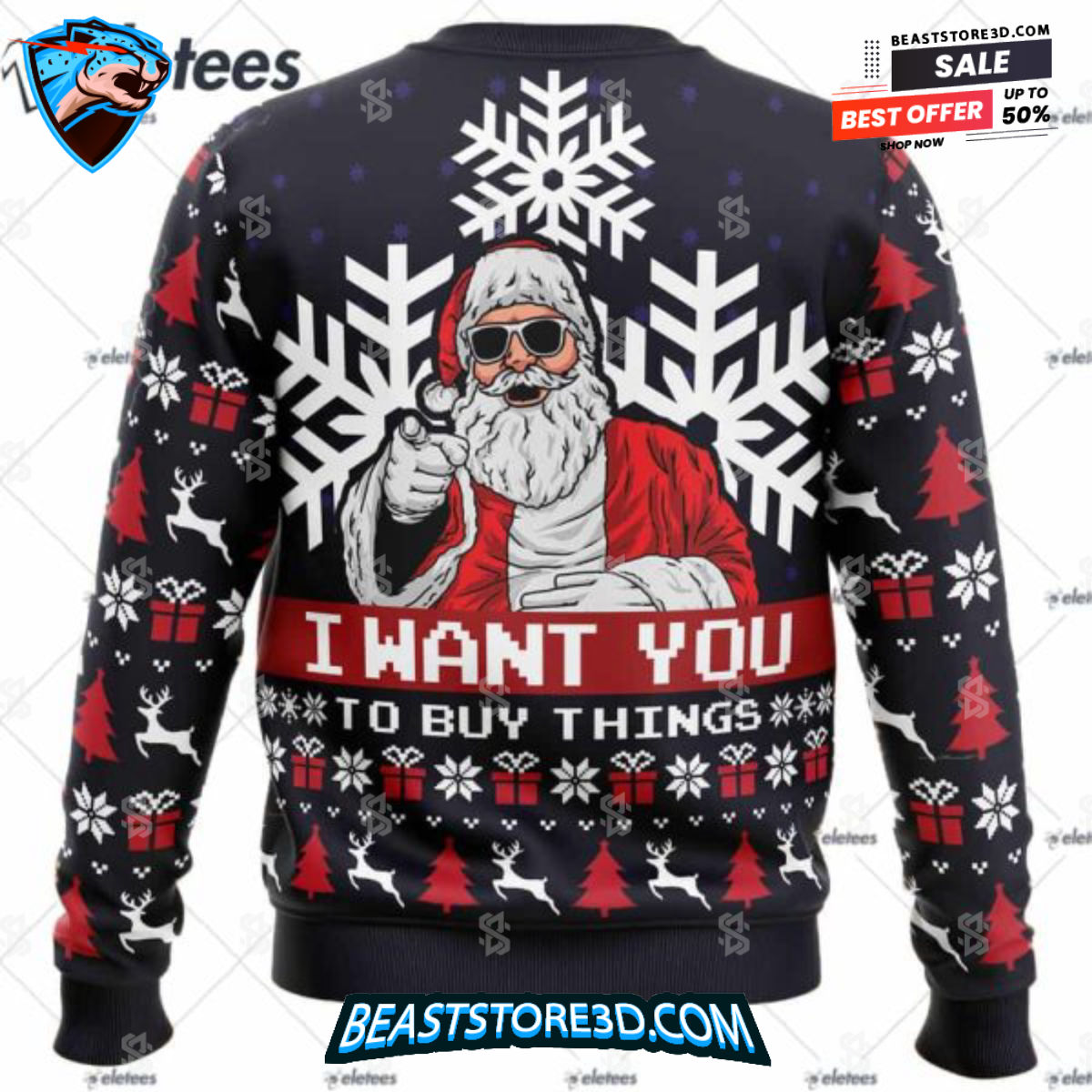 Uncle Santa Claus Ugly Christmas Sweater