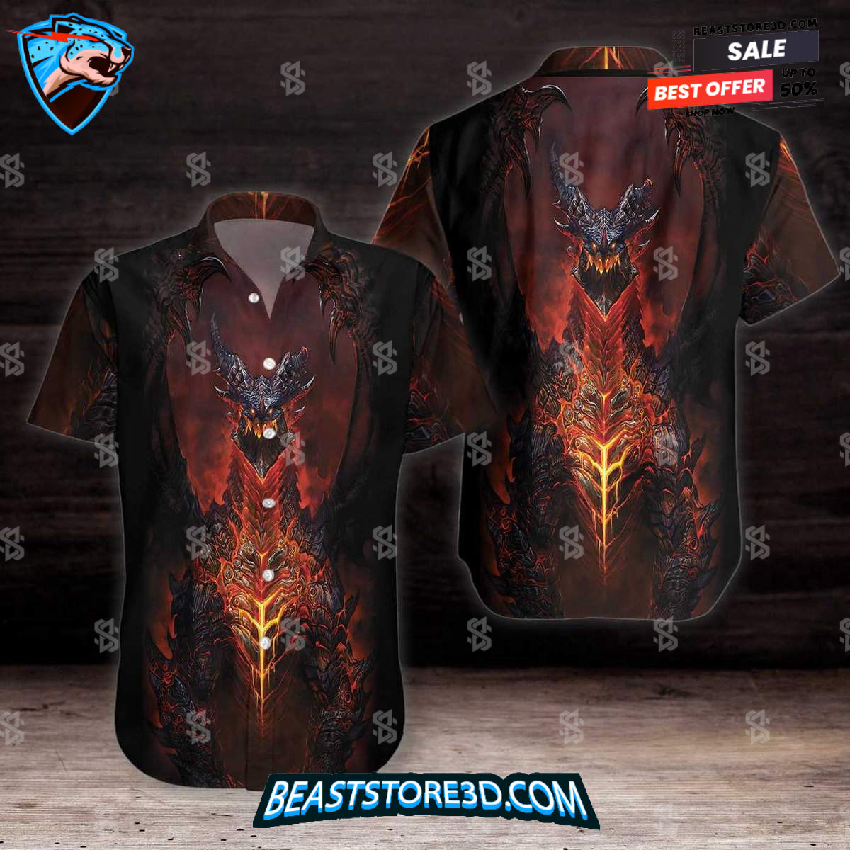 Volcanic Dragon Aloha Hawaiian Shirt