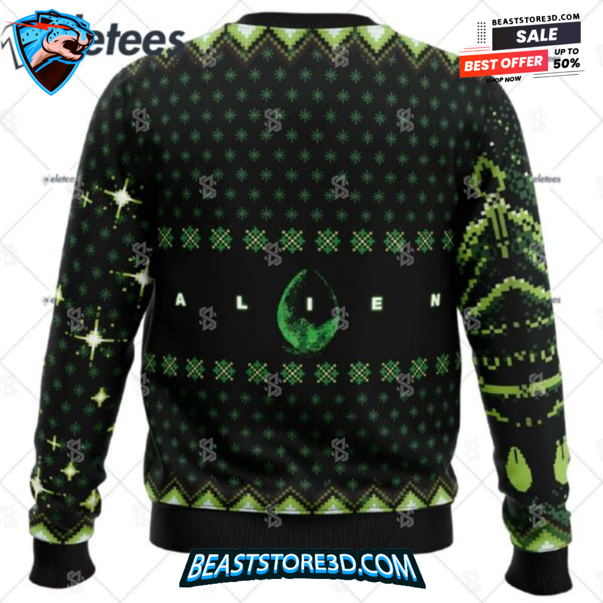 Xenomorph Alien Ugly Christmas Sweater